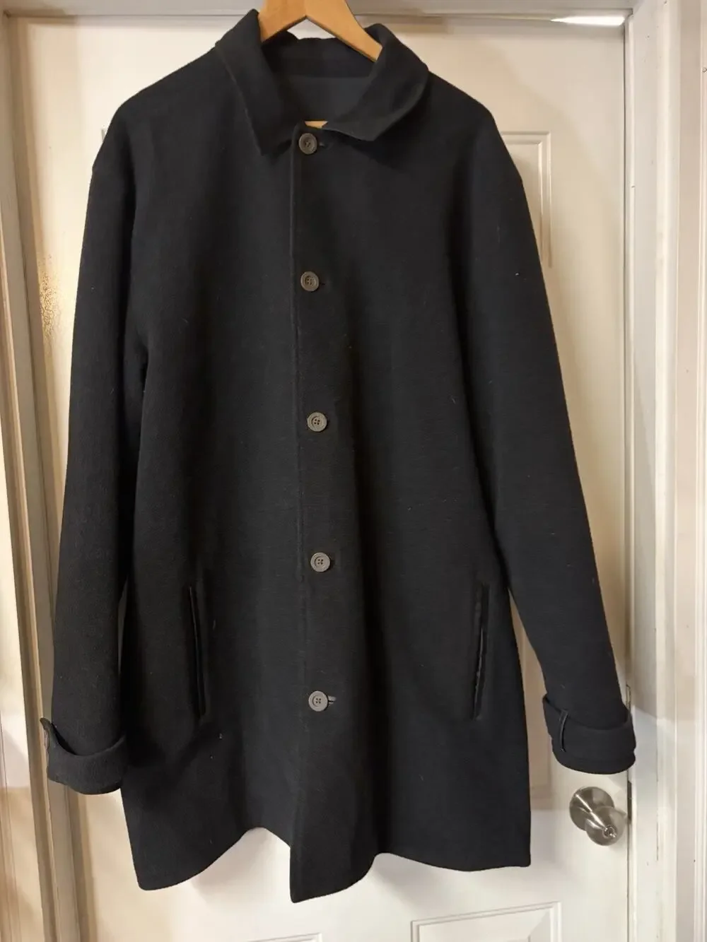 Nike Golf Tiger Woods Reversible Wool Blend Car Coat Jacket Black XXL Tall